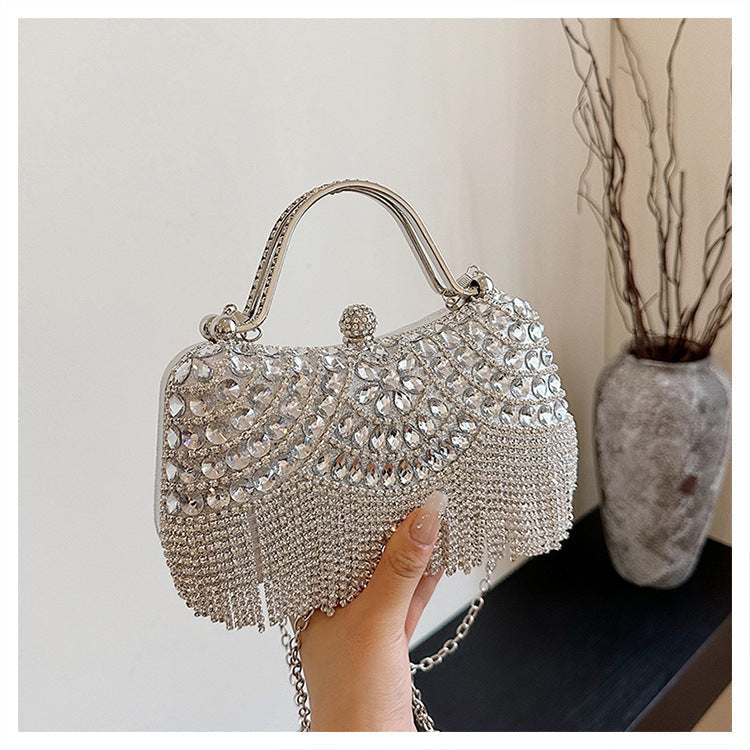 Tassel Rhinestone Chain Party Handbag