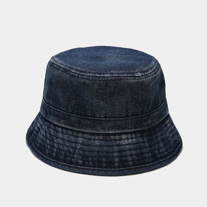 Washed Solid Color Foldable Denim Bucket Hat