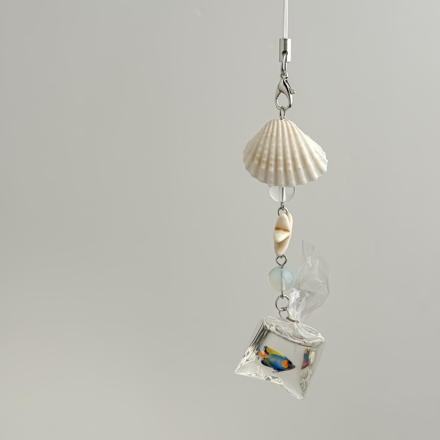 Cute Seashell Fish Keychain Bag Charm