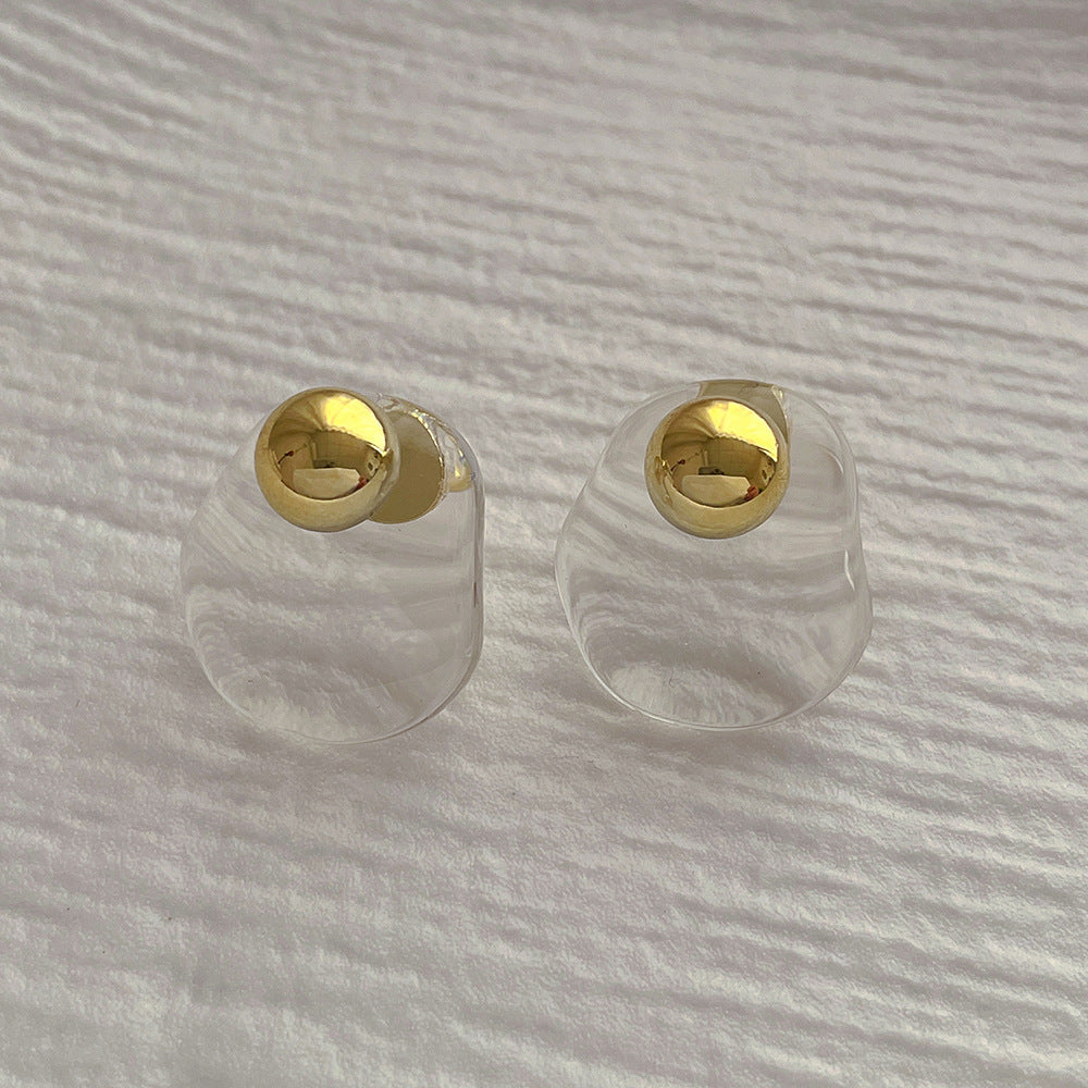 Simple Irregular Transparent Resin Earrings