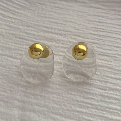 Simple Irregular Transparent Resin Earrings