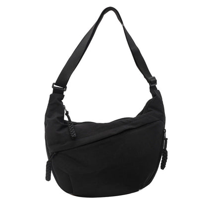 Solid Color Nylon Large Capacity Shoulder Bag