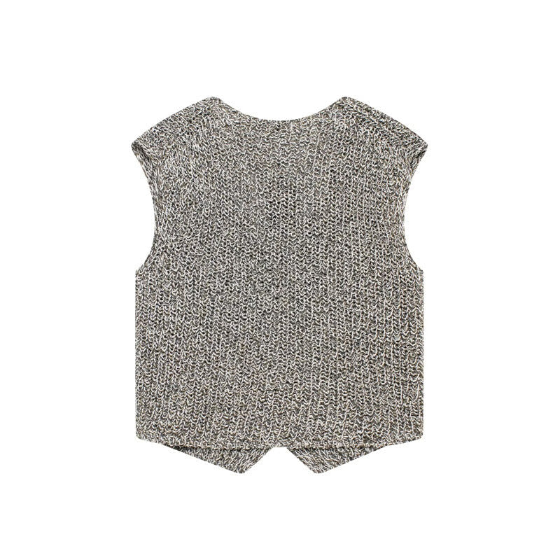 Distressed Solid Color V-Neck Tank Top