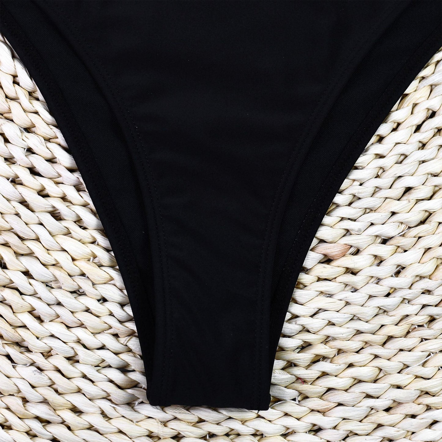 Color Block Sexy U-Neck One Piece Swimwear