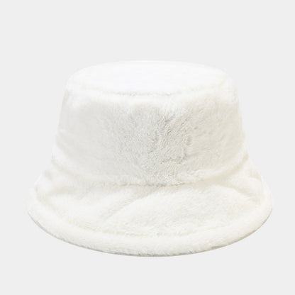 Simple Solid Color Thicken Winter Bucket Hat