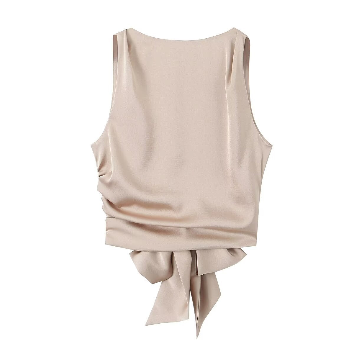 Sexy Backless Tie Back Cropped Top