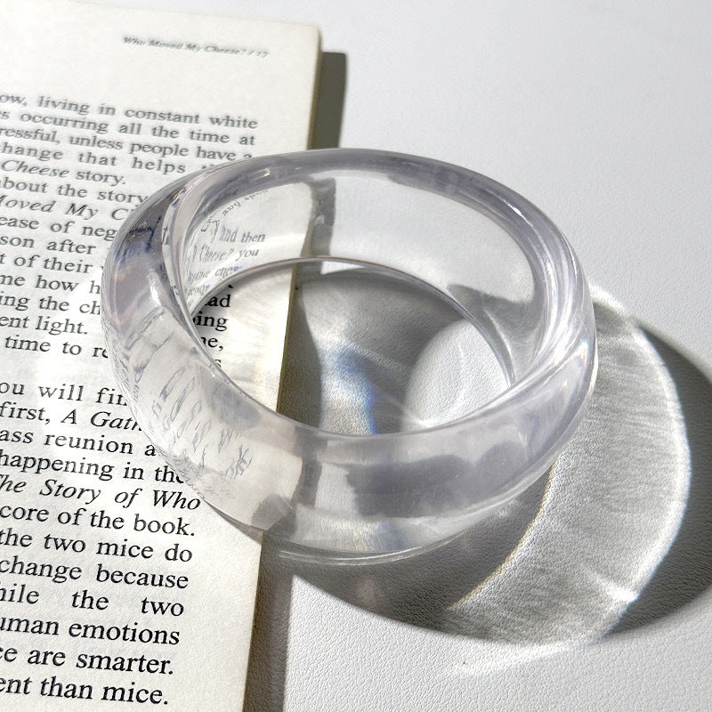 Irregular Wide Acrylic Simple Bracelets