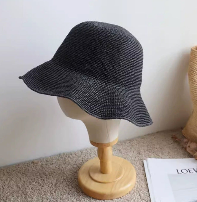 Casual Wide Brim Handwoven Straw Bucket Hat