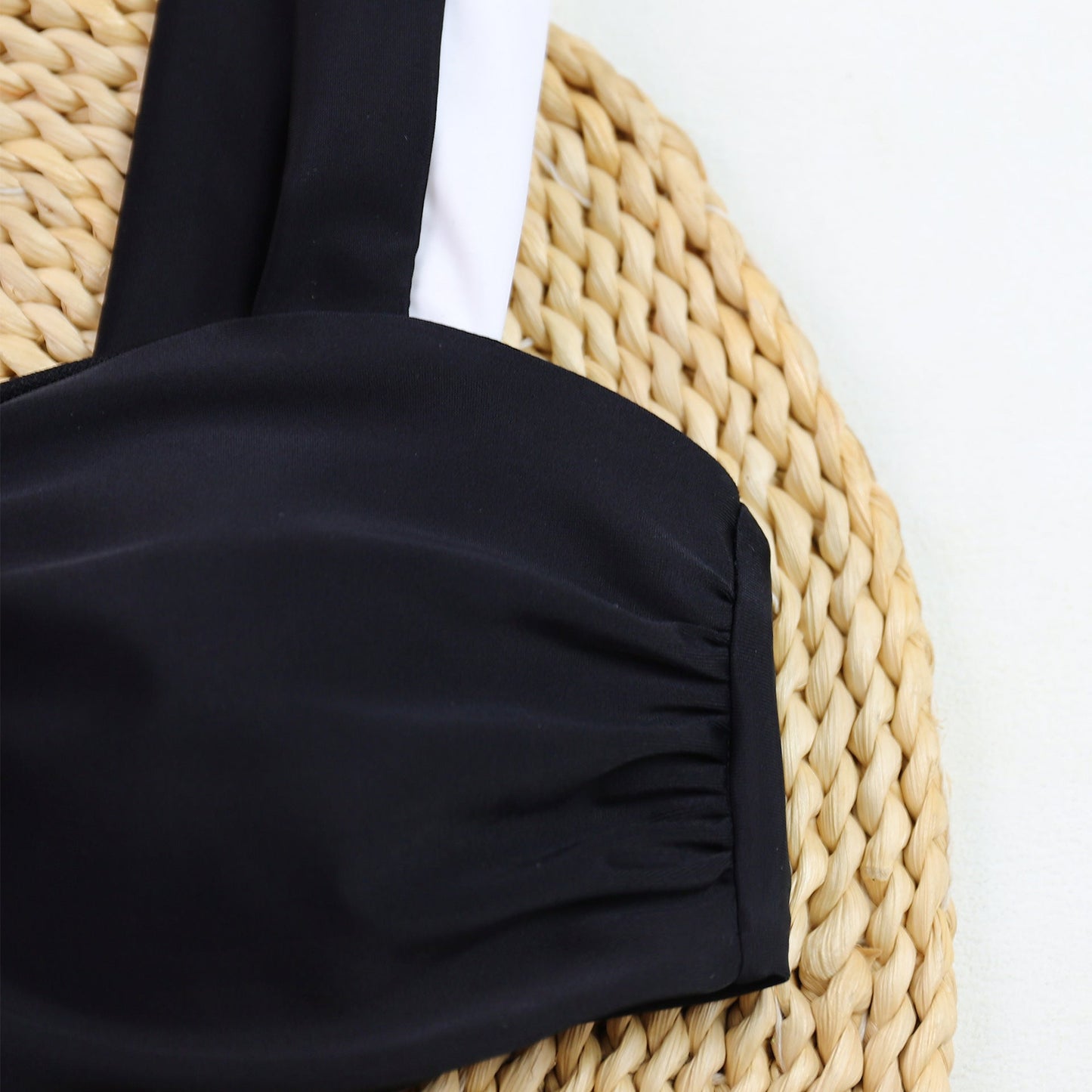 Color Block Bikini Waist Tie Triangle Swimwear