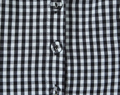 Fashion Plaid Front Button Sleeveless Mini Dresses