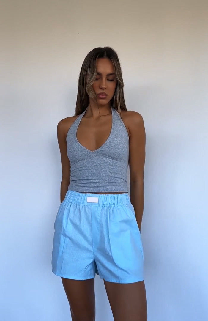 Casual Solid Color Loose Sports Shorts