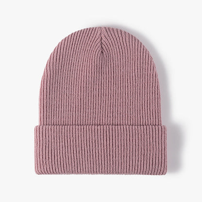 Solid Color Outdoors Thick Knit Beanie