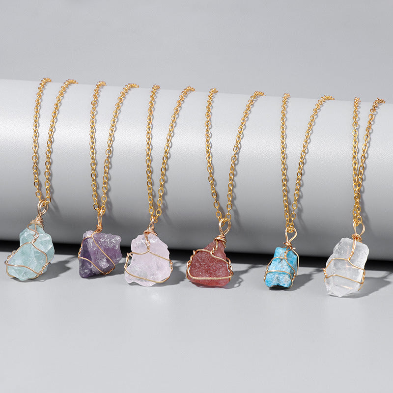 Irregular Stone Pendant Simple Neckalce