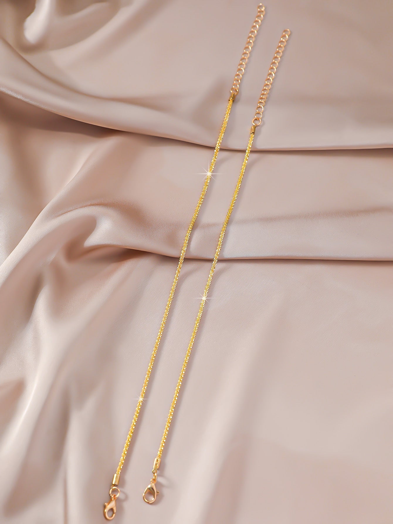 Simple Glitter Double Anklet