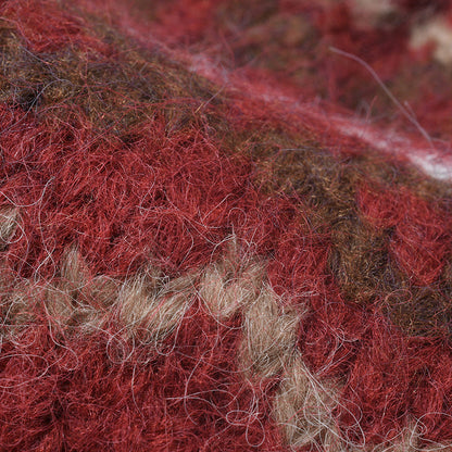 Striped Jacquard Knit Hat Padded Beanie