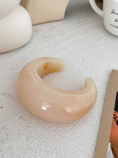 Vintage Irregular Wide Acrylic Bracelets