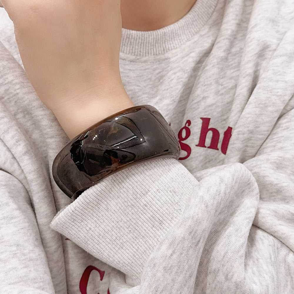 Wide Vintage Tiedye Acrylic Bracelets