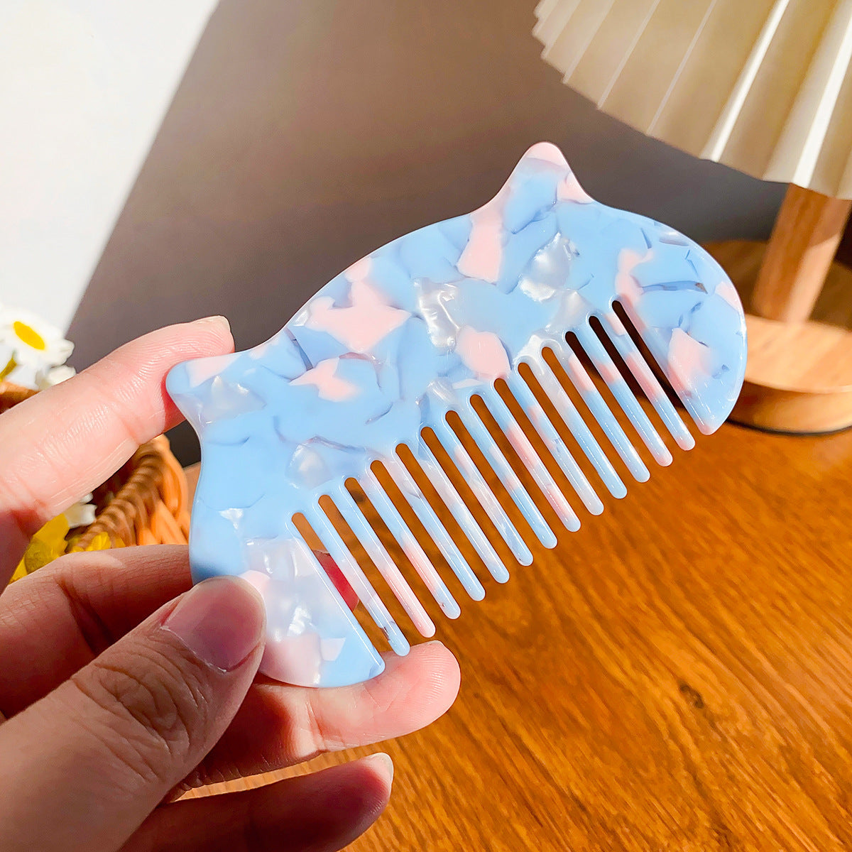Cute Mini Cat Ear Acetate Hair Comb