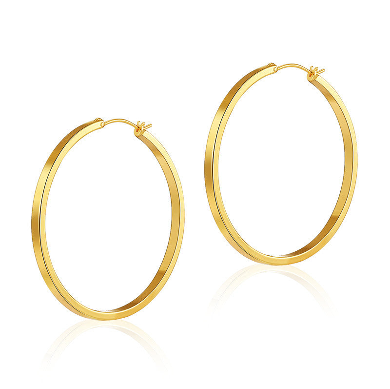 Simple Cool Circle Endless Hoop Earrings