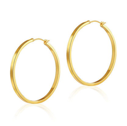 Simple Cool Circle Endless Hoop Earrings