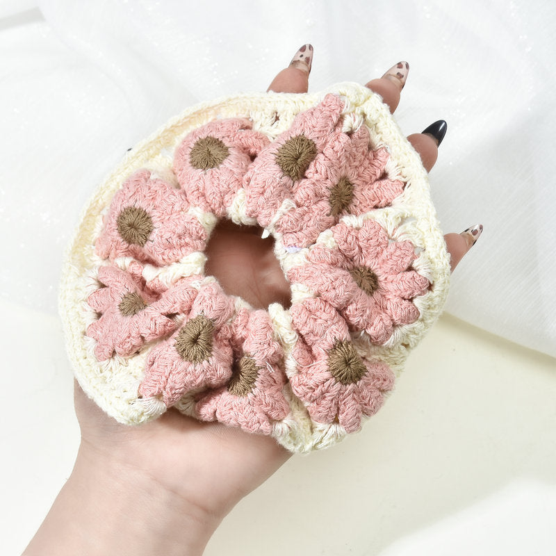 Bohemian Handmade Crochet Colorful Scrunchies