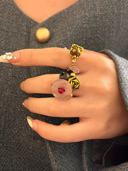 Chic Handmade Beaded Stretch Band Ring