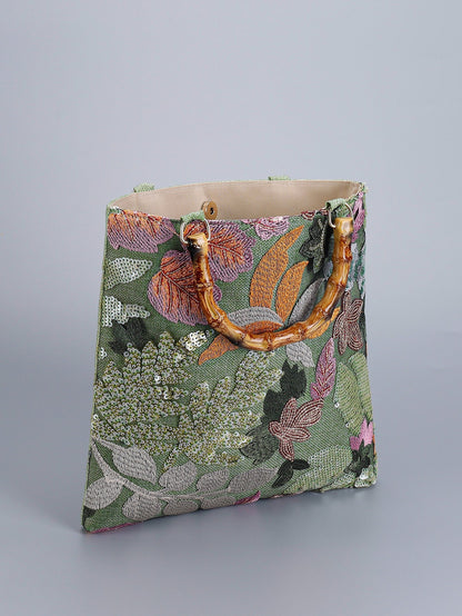 Retro Sequin Embroidered Tote Bag