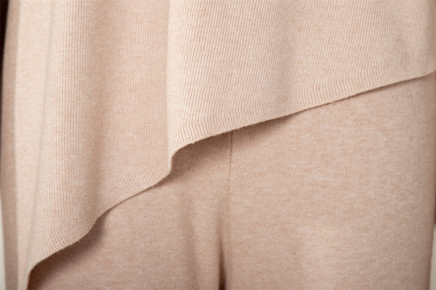 High Collar Irregular Knit Sets