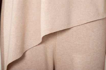 High Collar Irregular Knit Sets