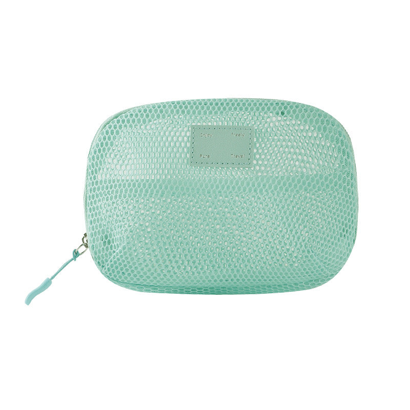 Solid Color Mesh Mini Make Up Bags