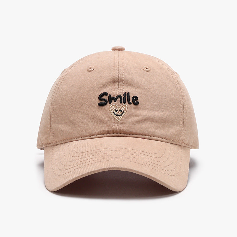 Trendy Letter Embroidered Washed Baseball Cap