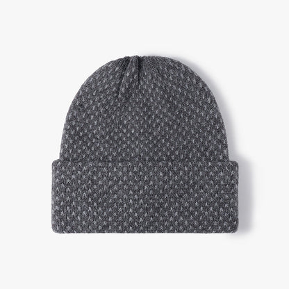 Polka Dot Knit Hat Padded Beanie