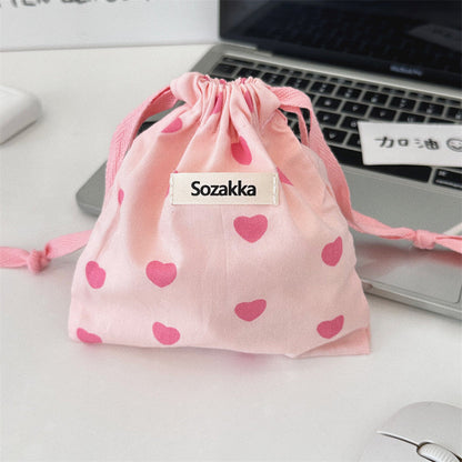 Pink Love Print Color Block Bag