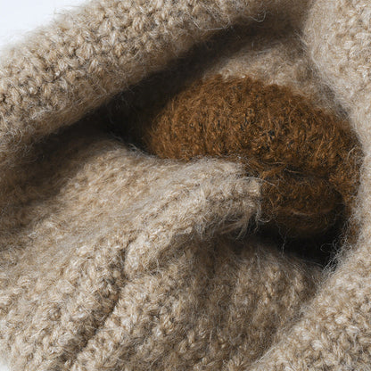 Winter Thicken Cuff Knit Wool Beanie