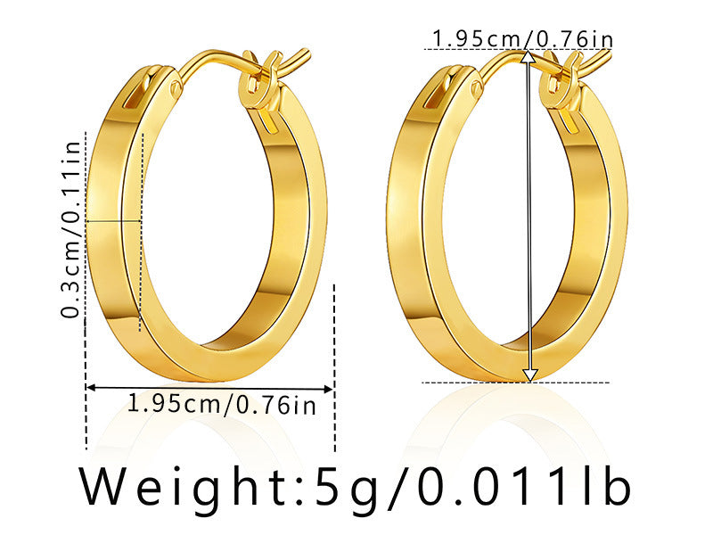 Simple Cool Circle Endless Hoop Earrings