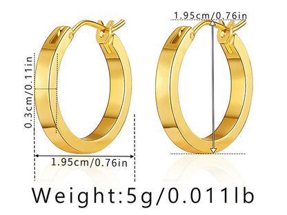 Simple Cool Circle Endless Hoop Earrings