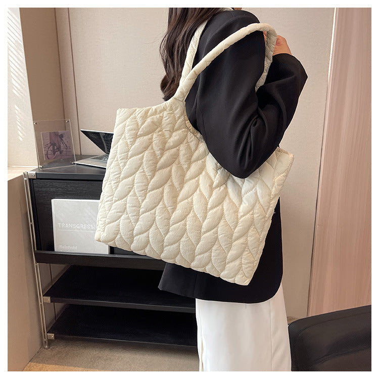 Simple Solid Color Casual Shoulder Bag