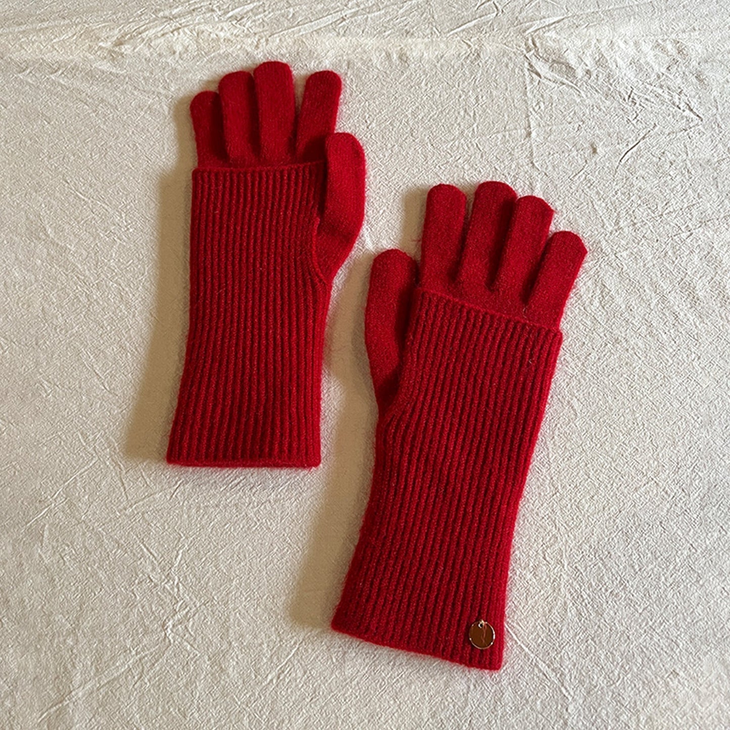 Convertible Wool Solid Color Warm Knit Gloves