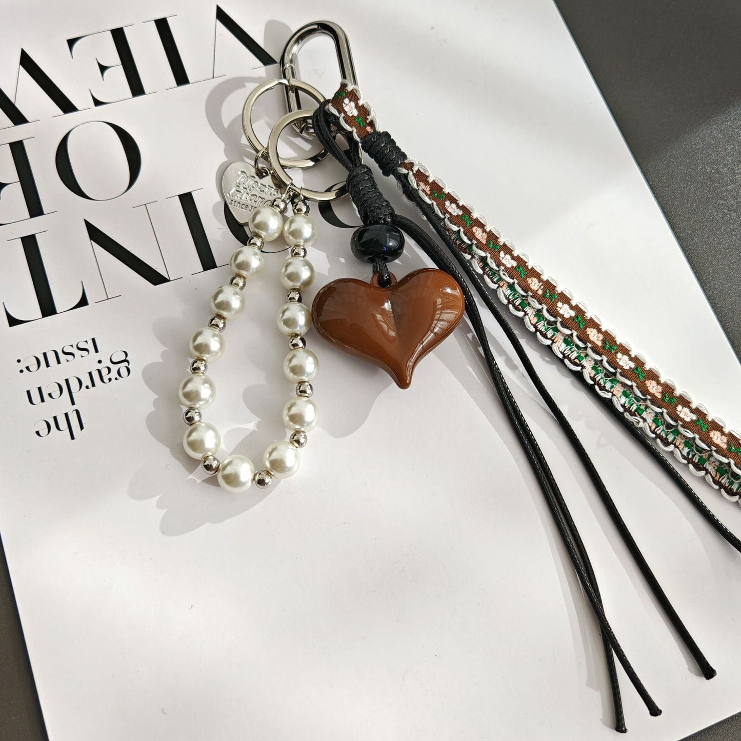 Love Pearls Keychain Bag Charms