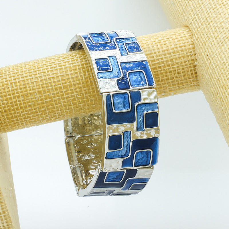 Stylish Color Block Enamel Bracelet