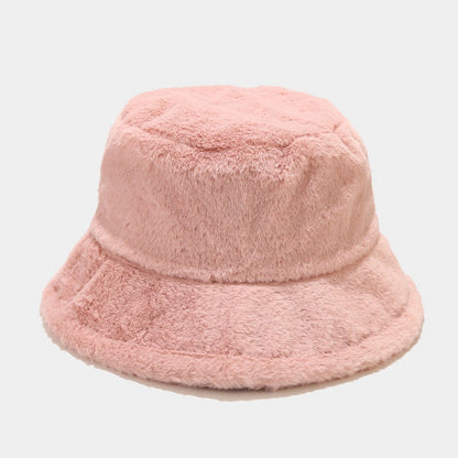Simple Solid Color Thicken Winter Bucket Hat