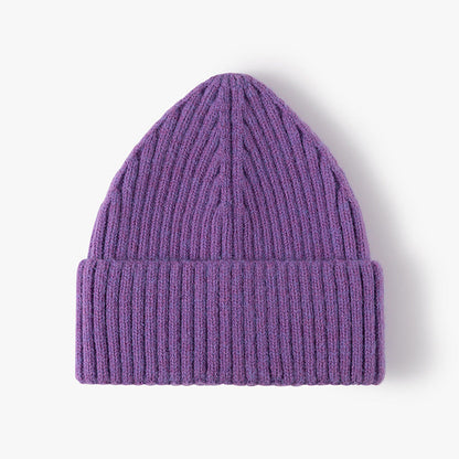 Solid Color Warm Knit Beanie