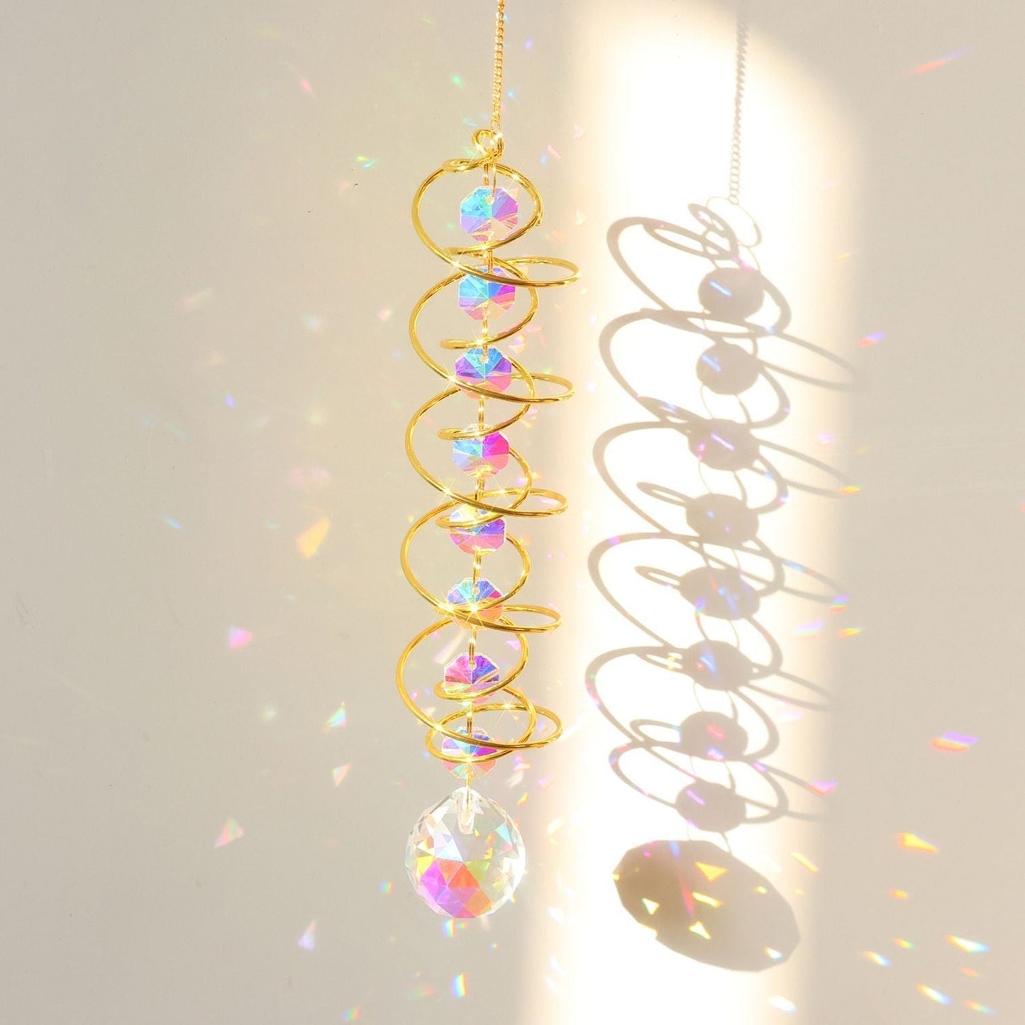 Rainbow Crystal Helical Suncatcher