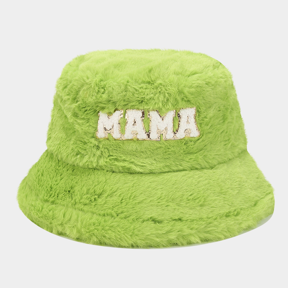 Soft Fuzzy Embroidered Winter Bucket Hat