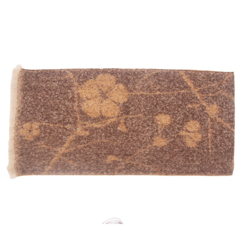 Contrasct Color Floral Print Scarves