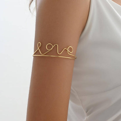 Letter LOVE Simple Arm Cuff