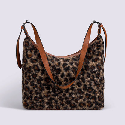 Trendy Leopard Print Shoulder Bag