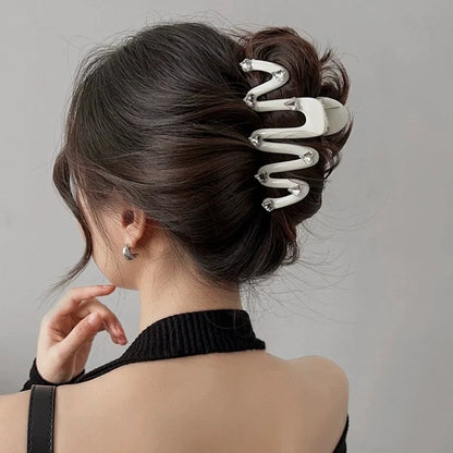 Love Rhinestone Candy Color Hair Claws