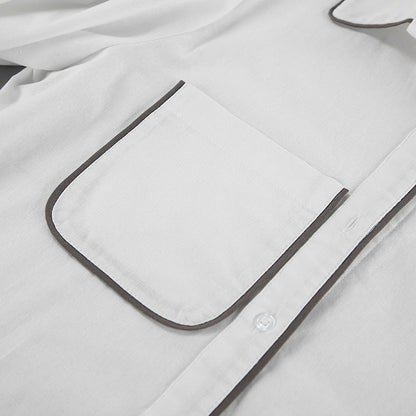 Color Block Button Down Shirt Short Sets