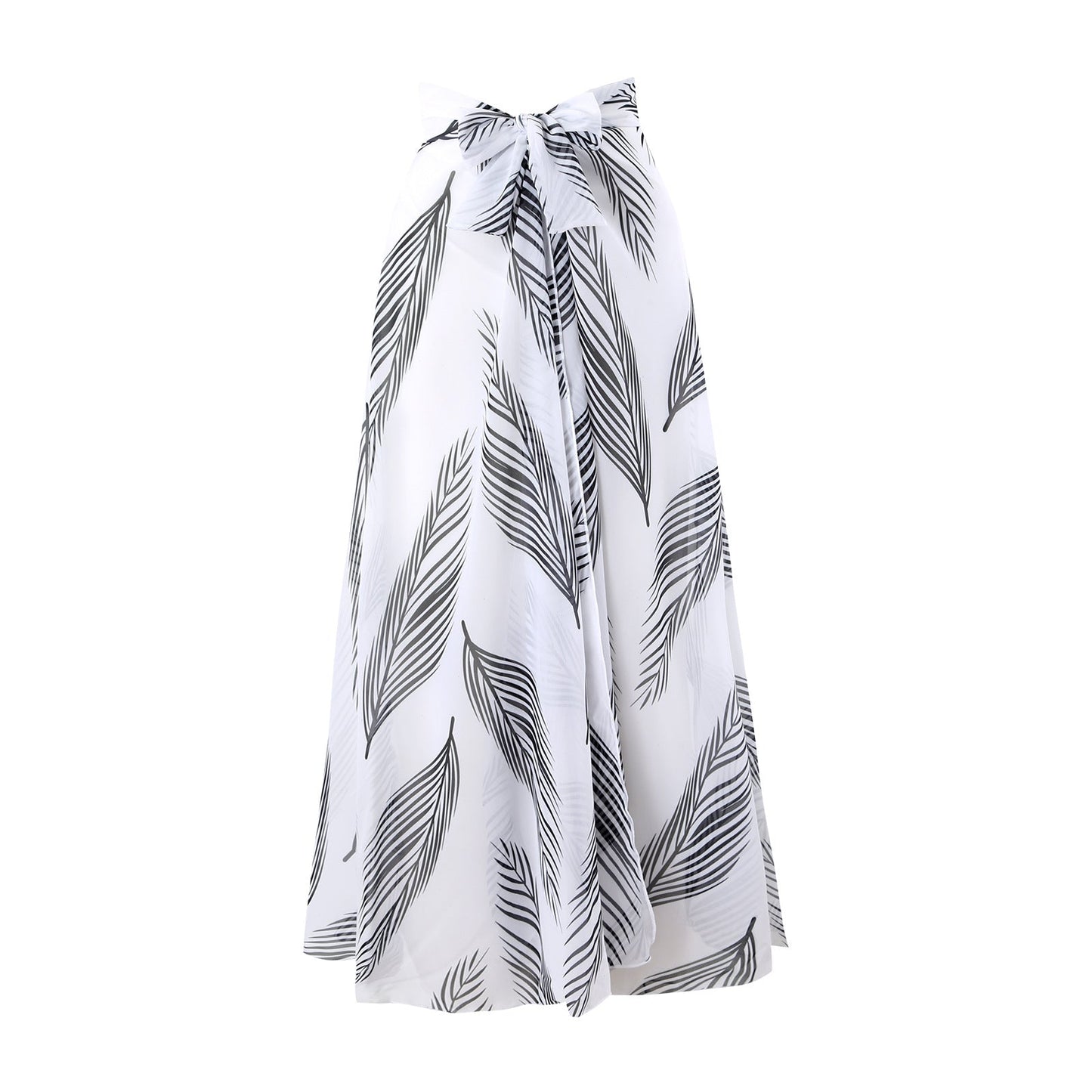 Feather Print Swimwear with Cover